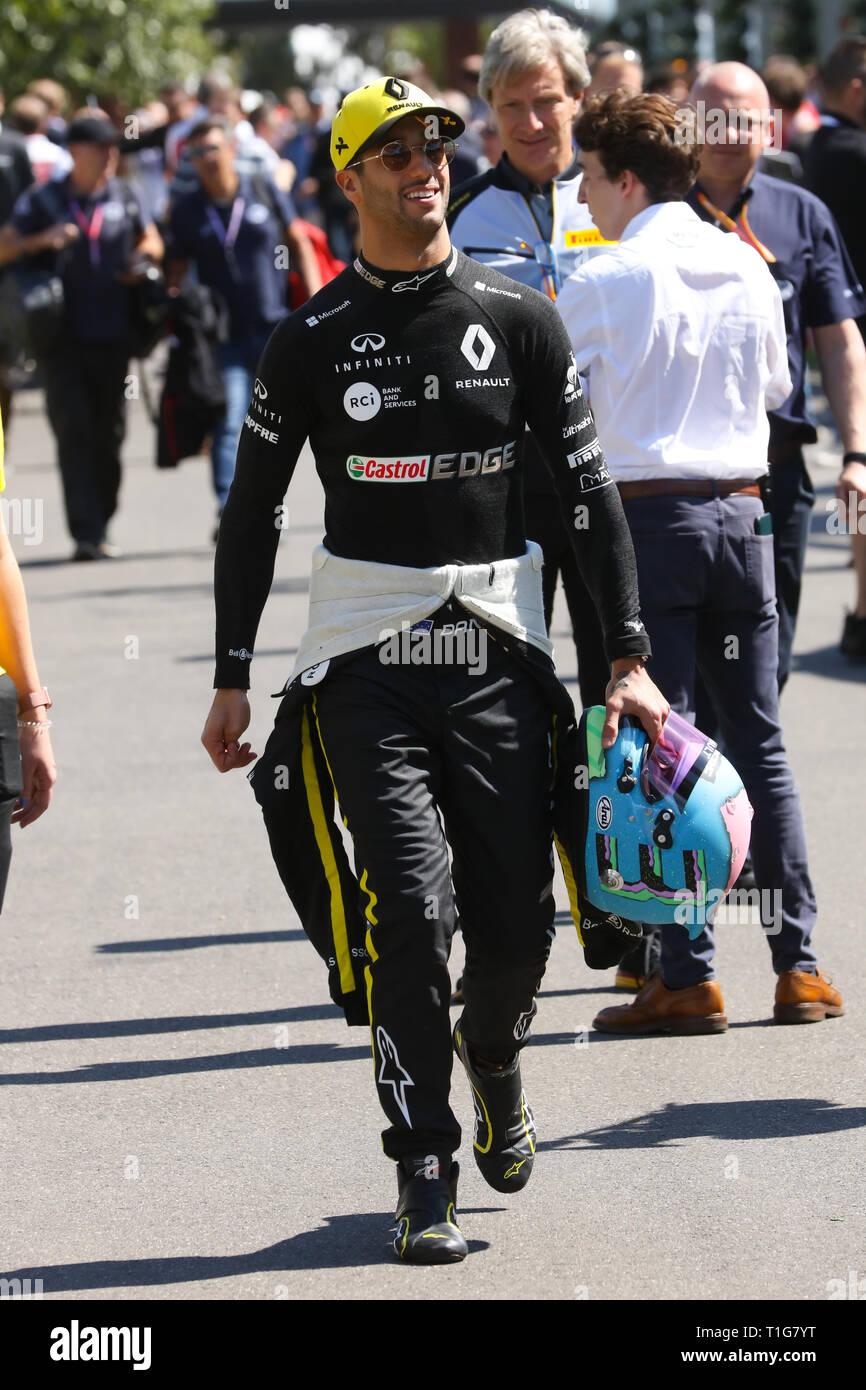 MELBOURNE, AUSTRALIA - MARCH 14: Daniel RICCIARDO of Renault Sport F1 ...
