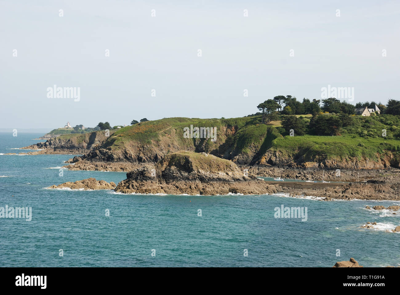 The Brittany coast to St Quay-Portrieux Stock Photo