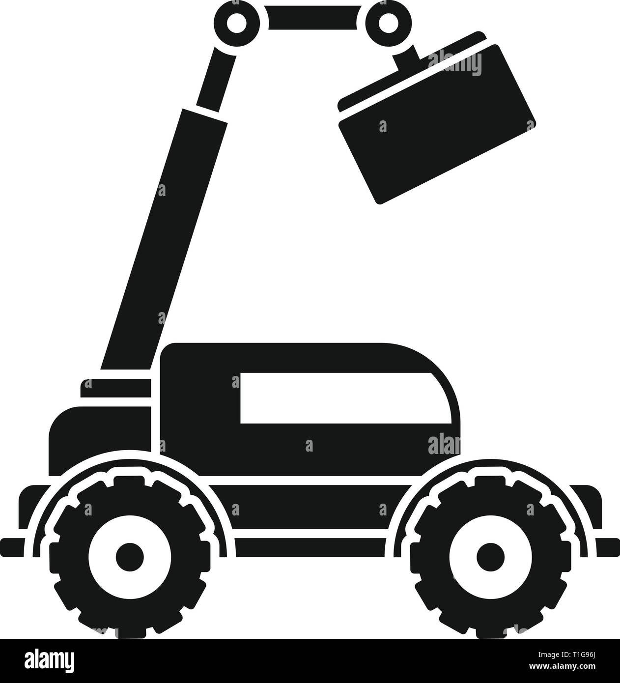 Agricultural lift machine icon. Simple illustration of agricultural lift machine vector icon for web design isolated on white background Stock Vector