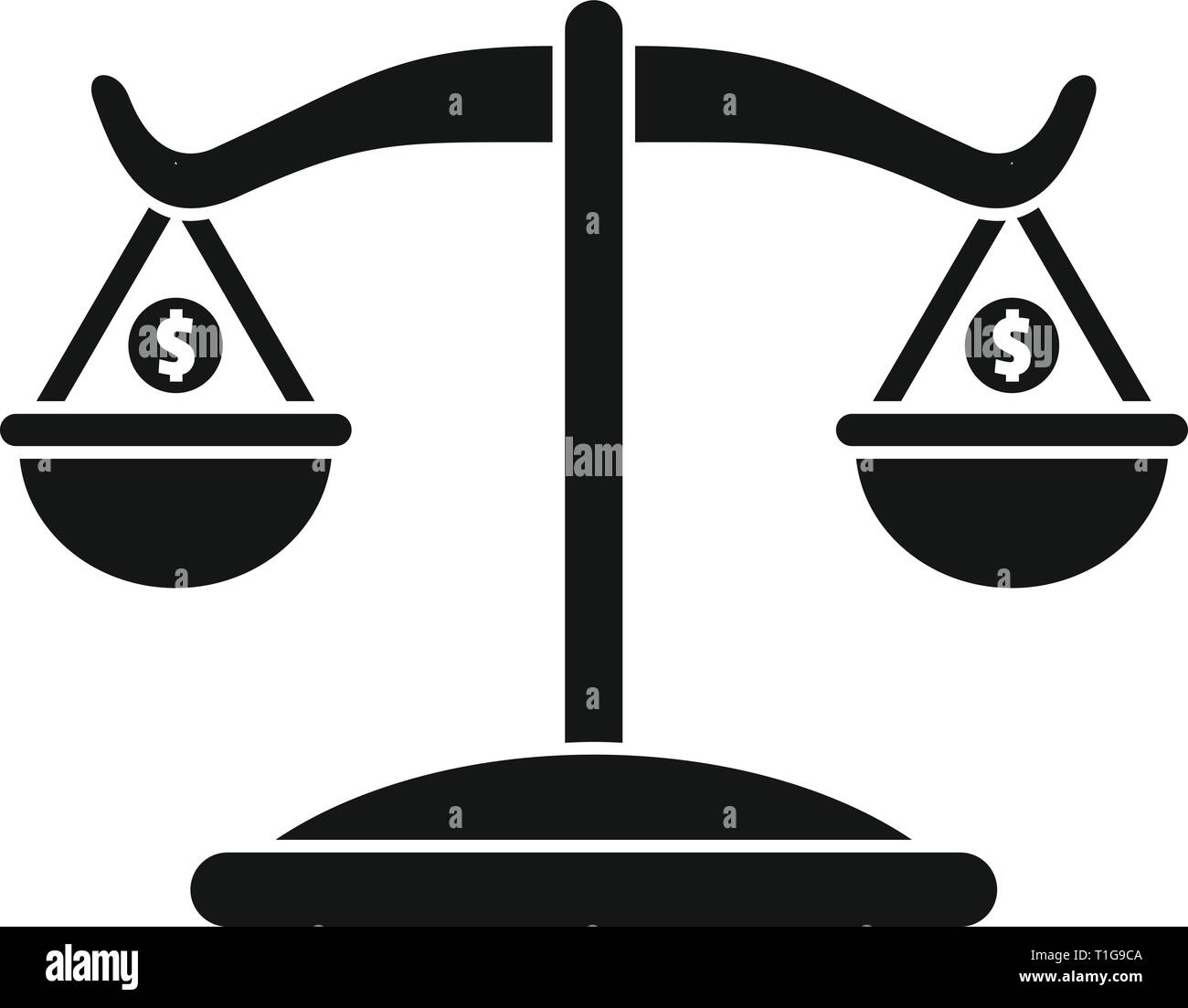 Money balance icon. Simple illustration of money balance vector icon