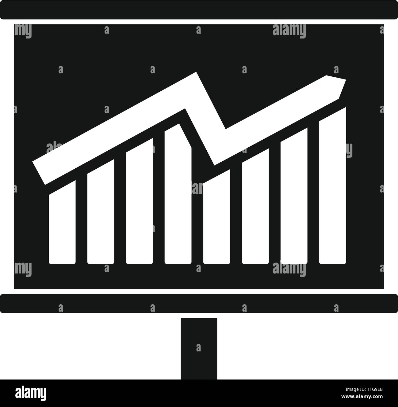 Graph Banner Icon Simple Illustration Of Graph Banner Vector Icon