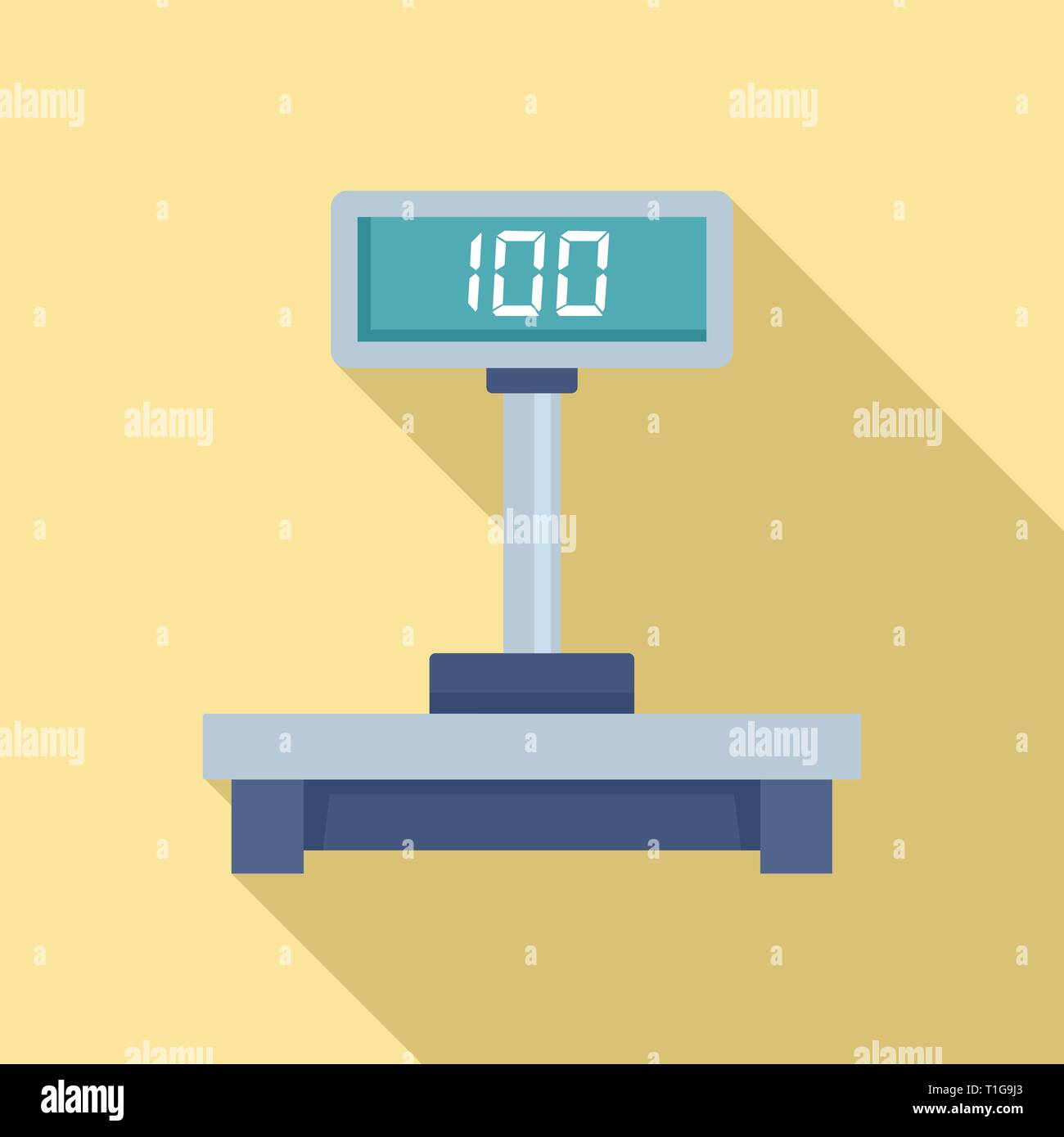 Digital post scales icon. Flat illustration of digital post scales ...