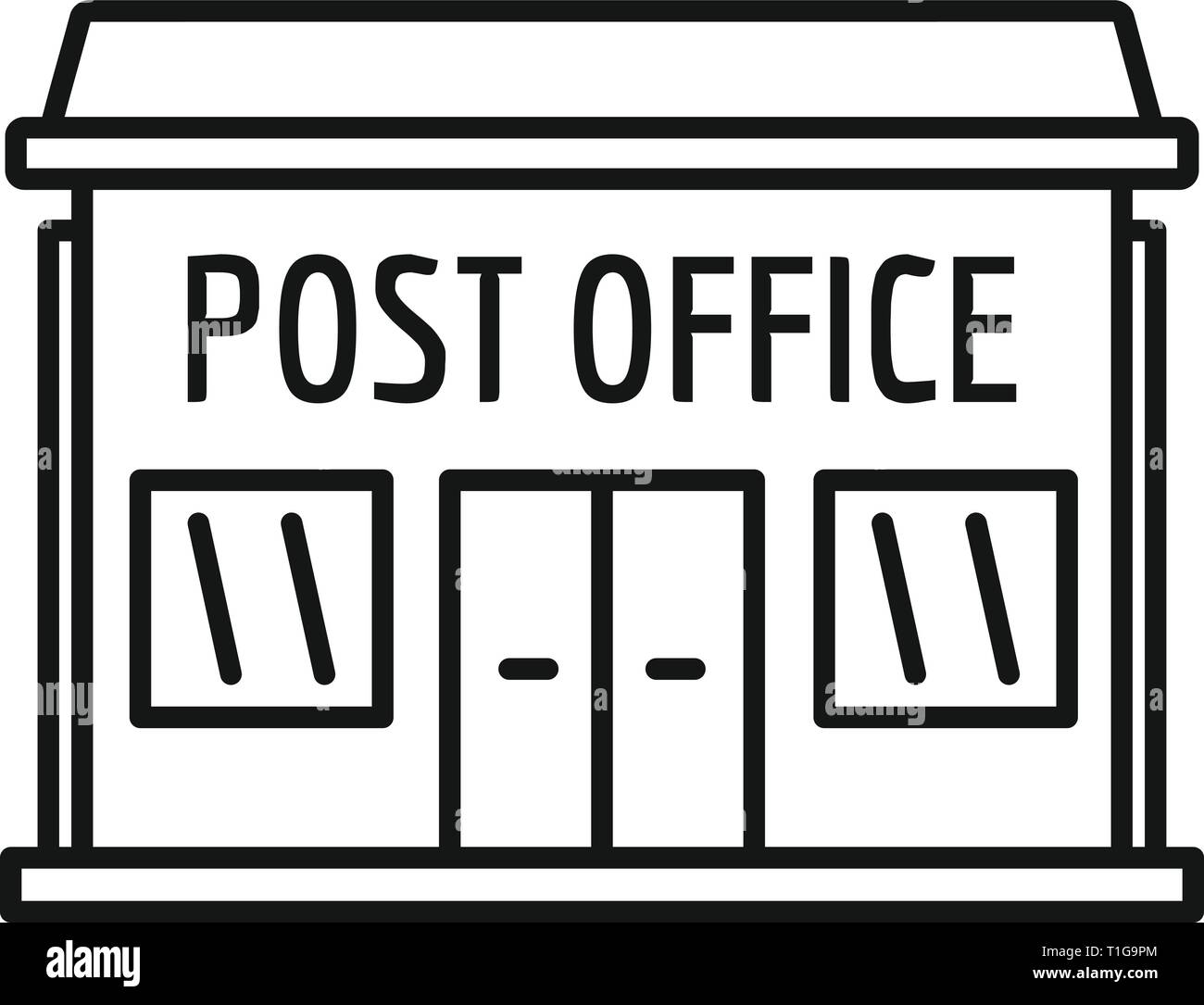 post office clipart black and white