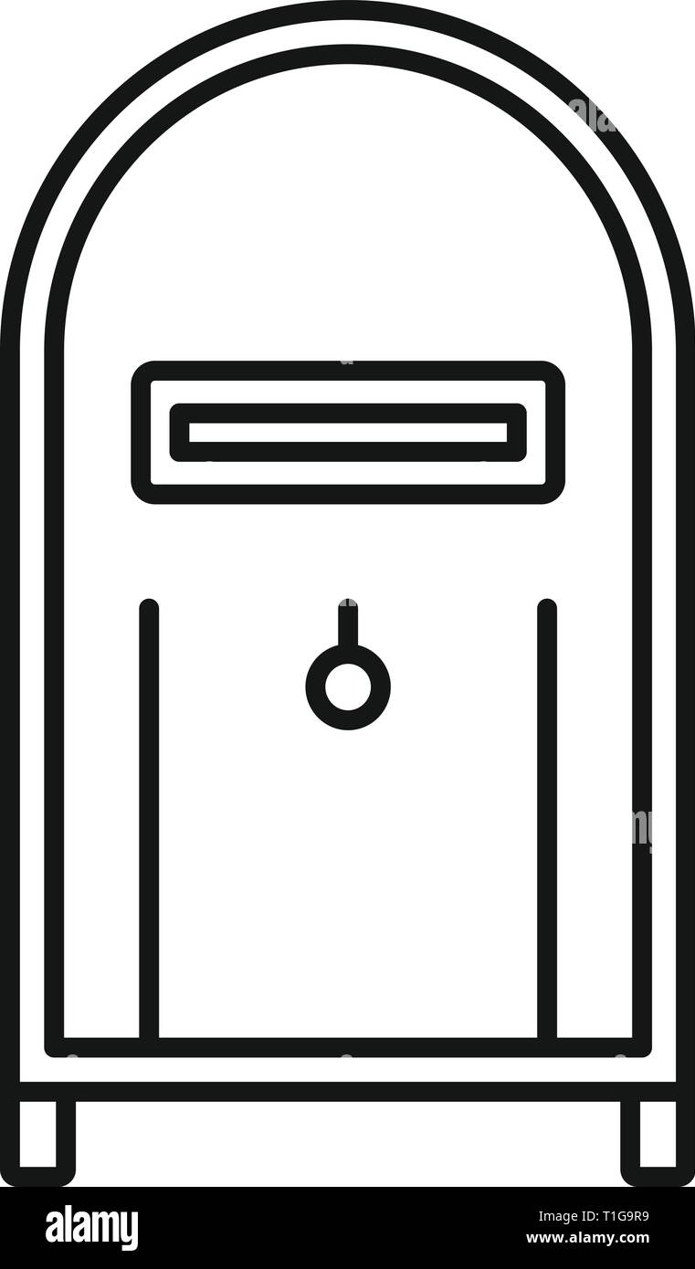 Street post box icon. Outline street post box vector icon for web ...