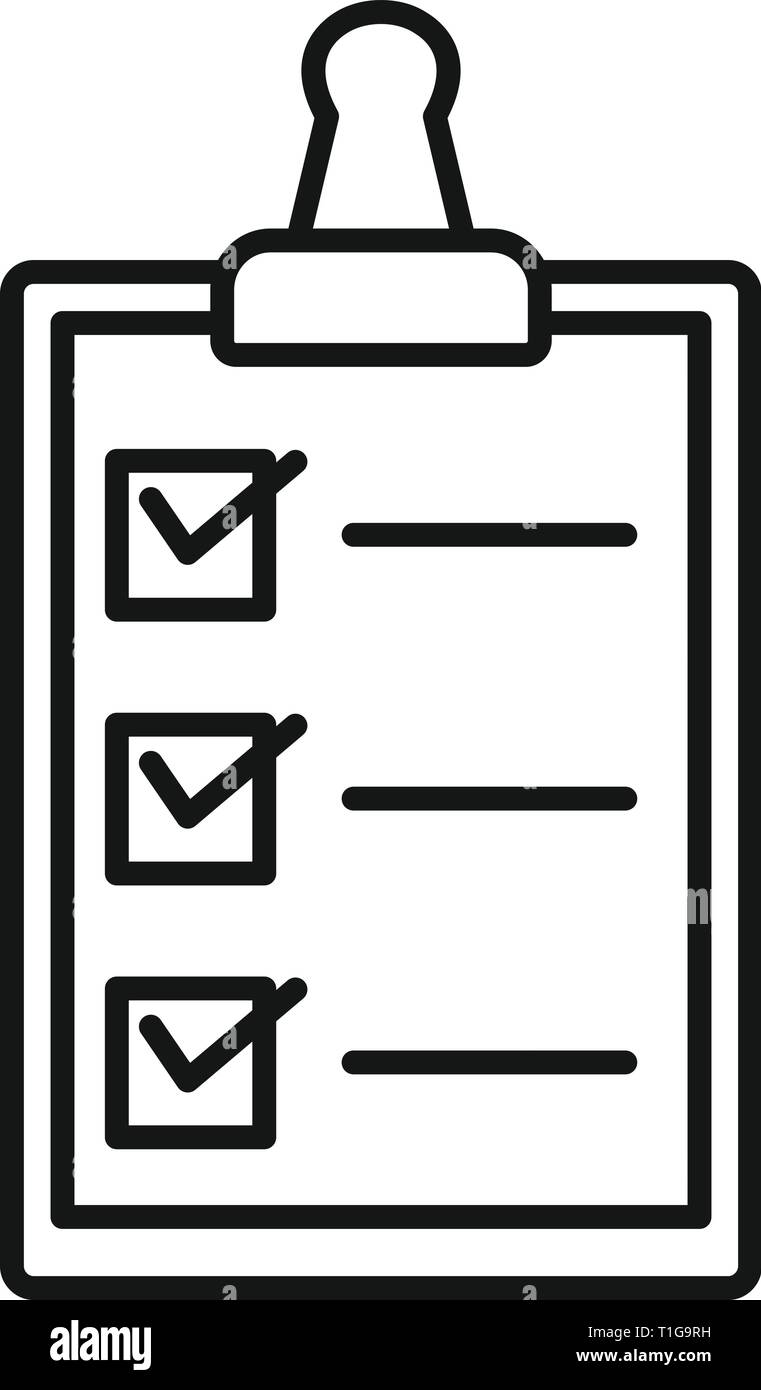 Clipboard shipping address icon. Outline clipboard shipping address