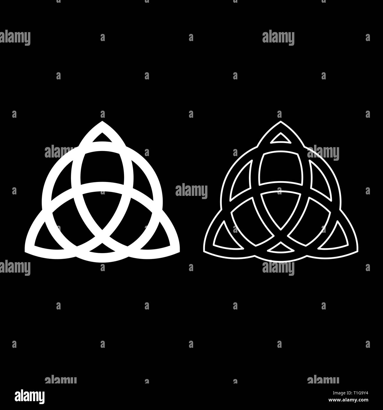 Trikvetr knot with circle Power of three viking symbol tribal for