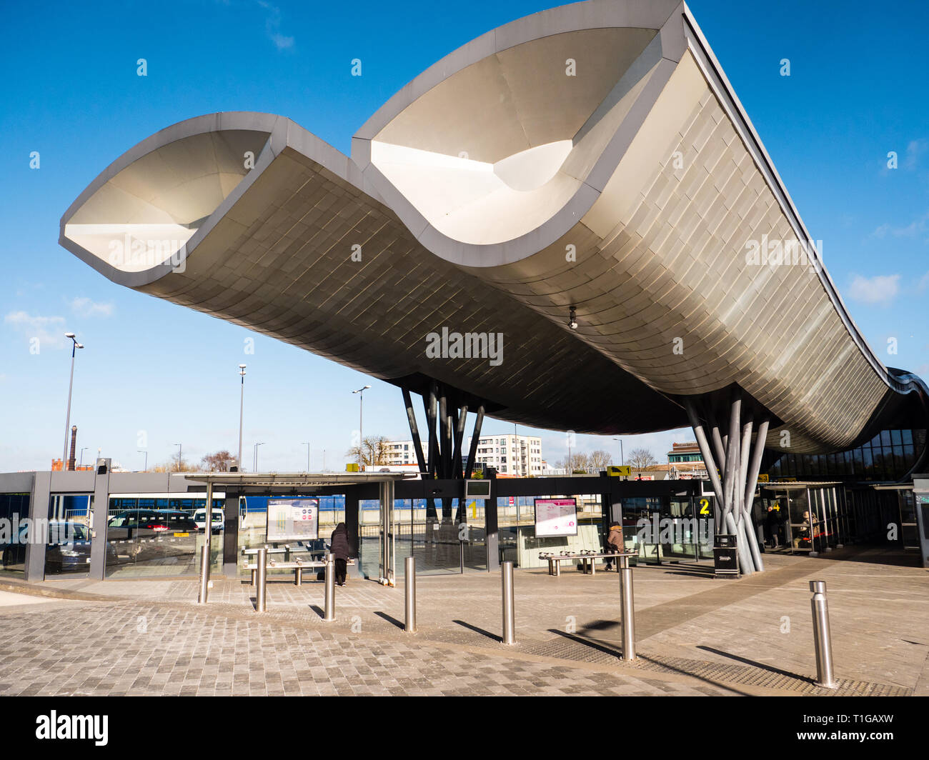Slough Bus Station, The Heart of Slough Project to Regenerate Slough, Berkshire, England, UK, GB. Stock Photo