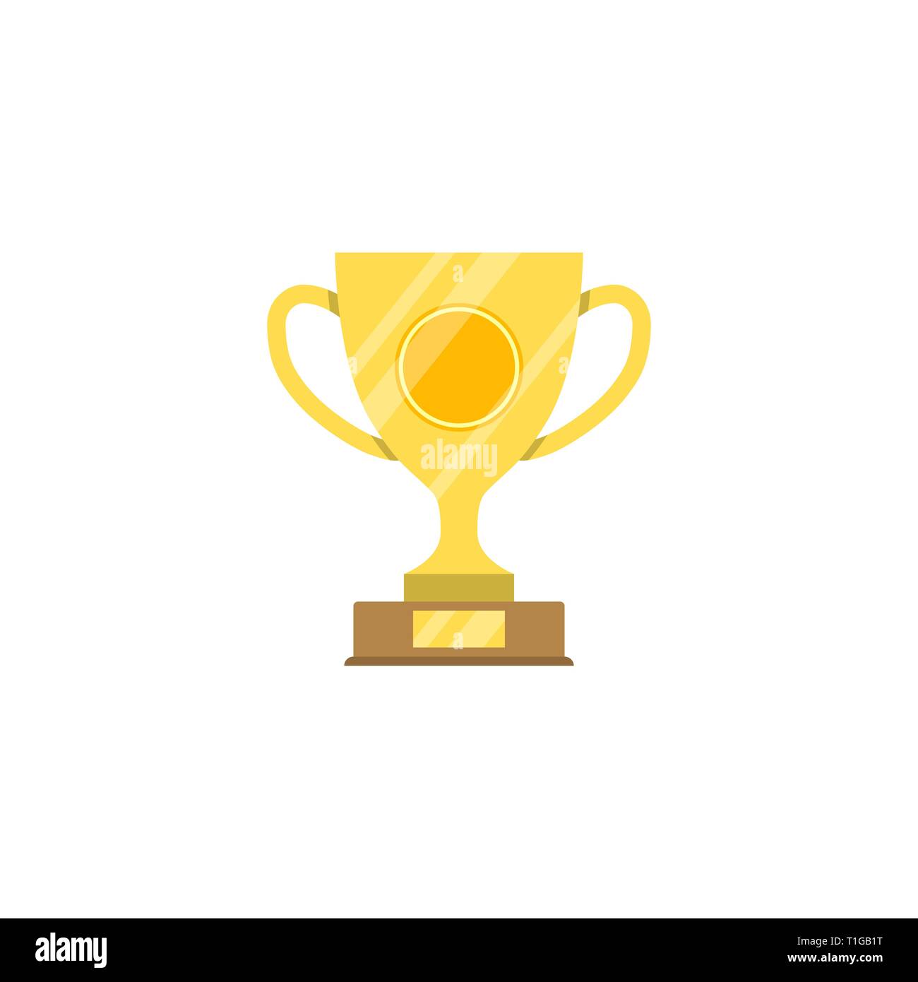 Award Cup Icon. Award Cup Vector Flat Icon Isolated on White Background Stock Vector