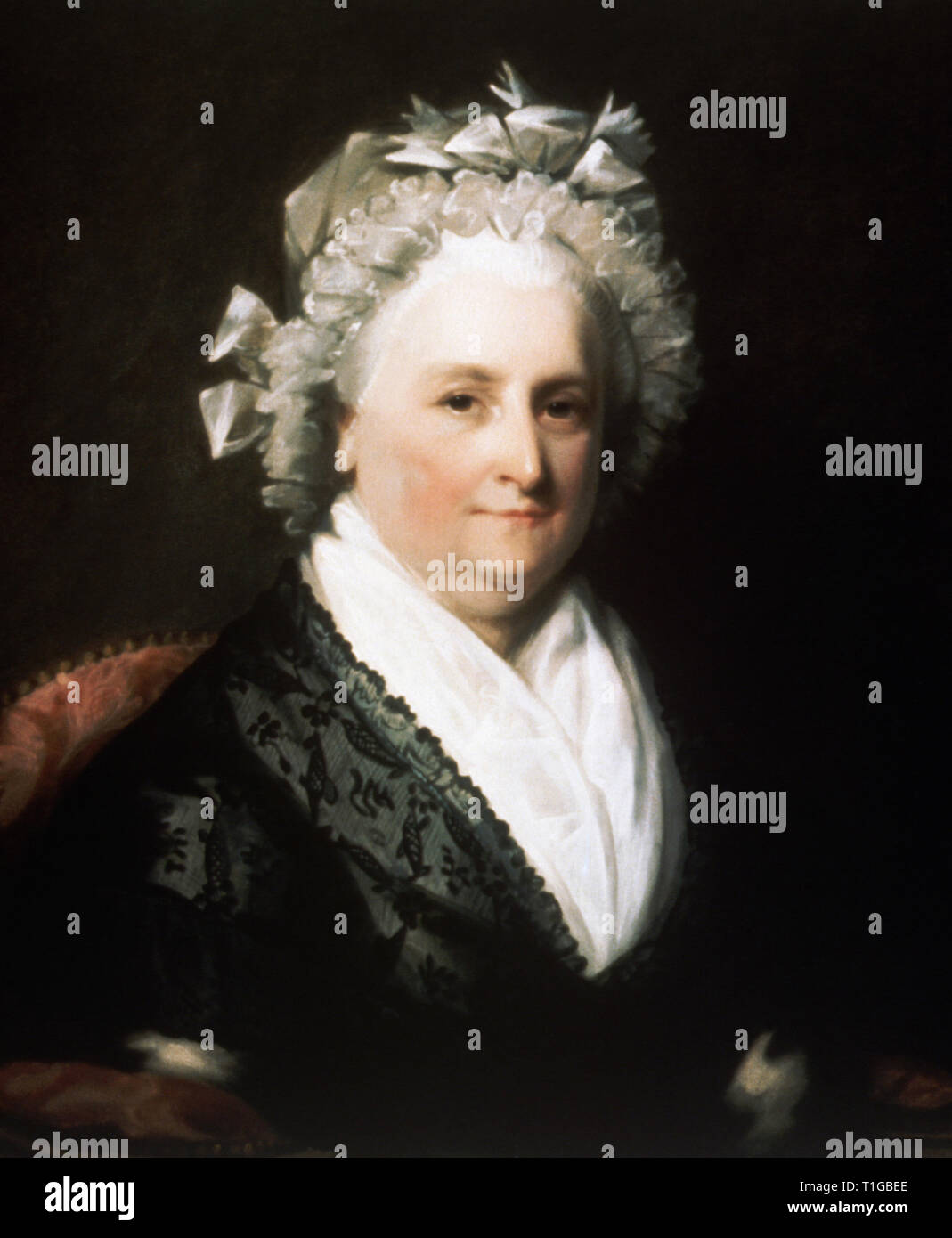 Head and shoulder portrait of First Lady Martha Washington (17311802