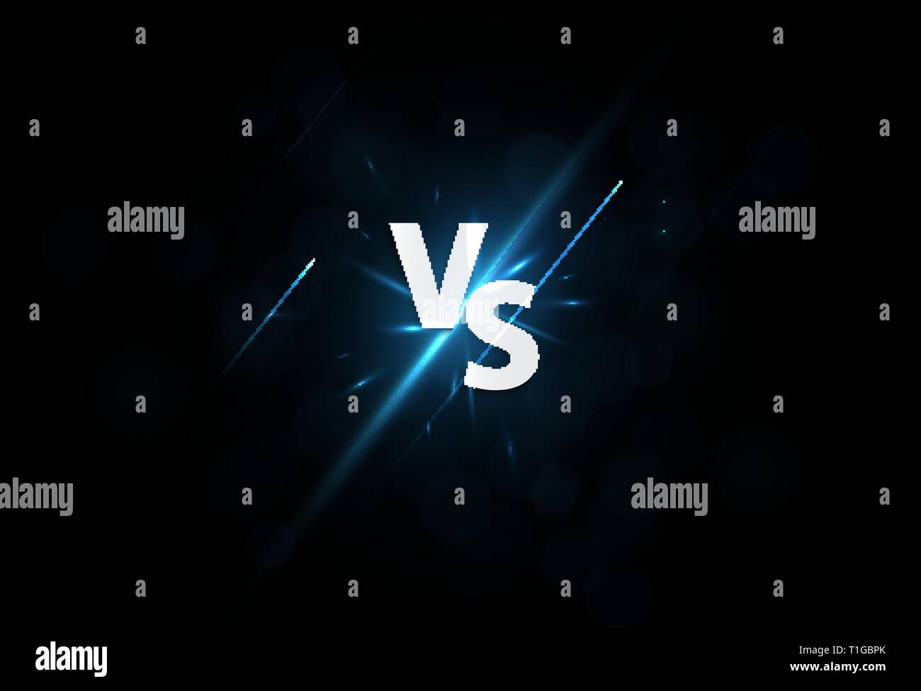 Versus letters figh background. Vector Illustration EPS10 Stock Vector