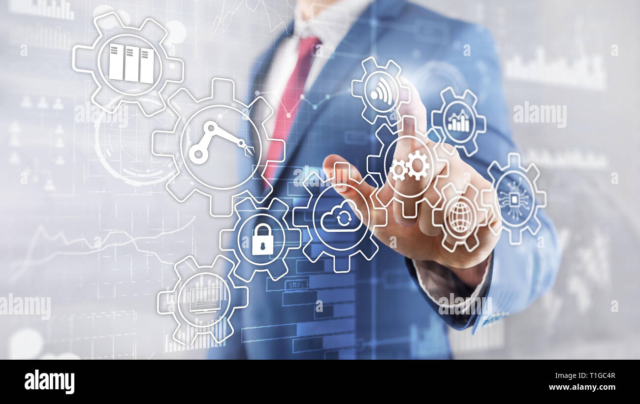 Technology innovation and process automation. Smart industry 4.0. Stock Photo