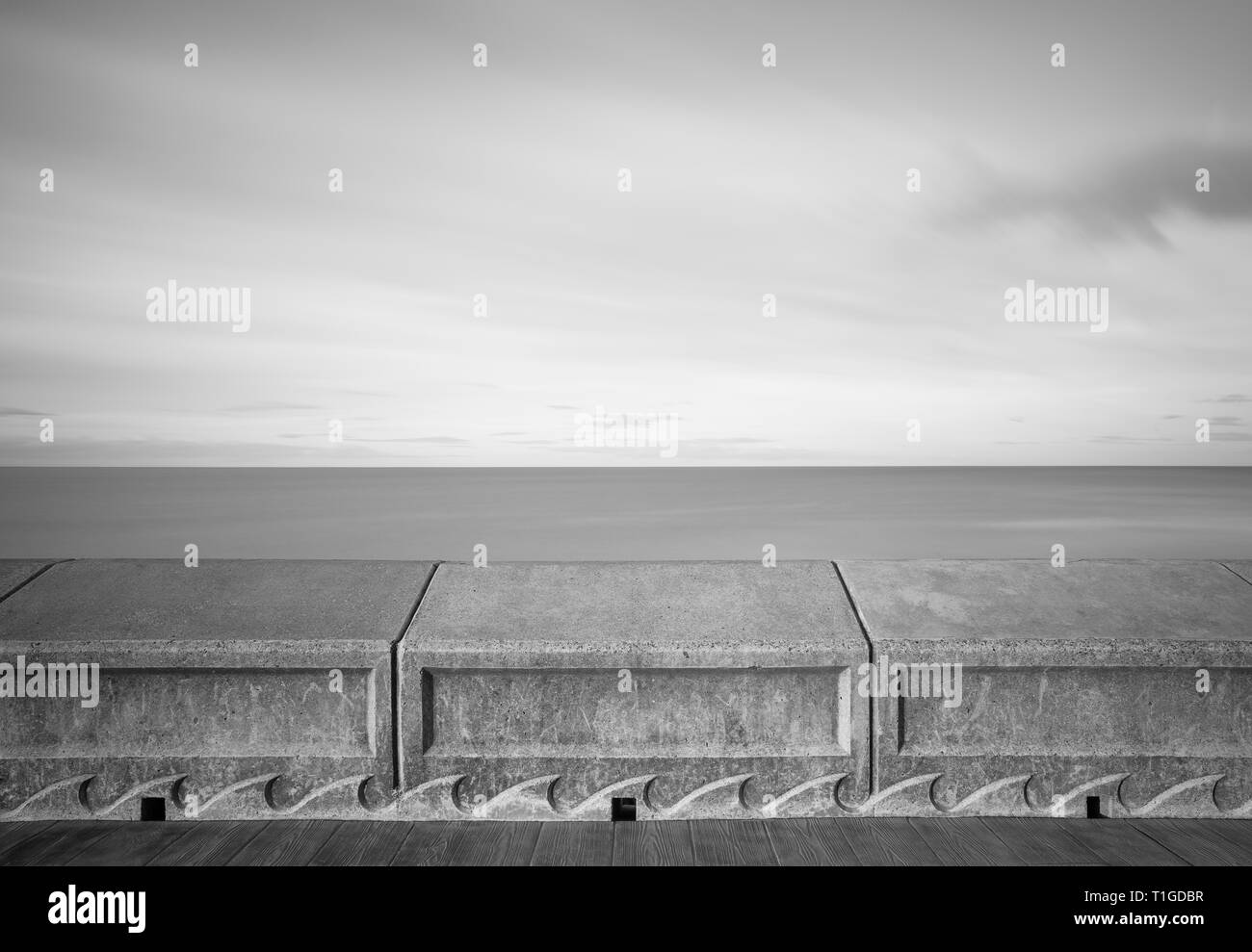 The view from Marine Drive promenade in Scarborough. Stock Photo