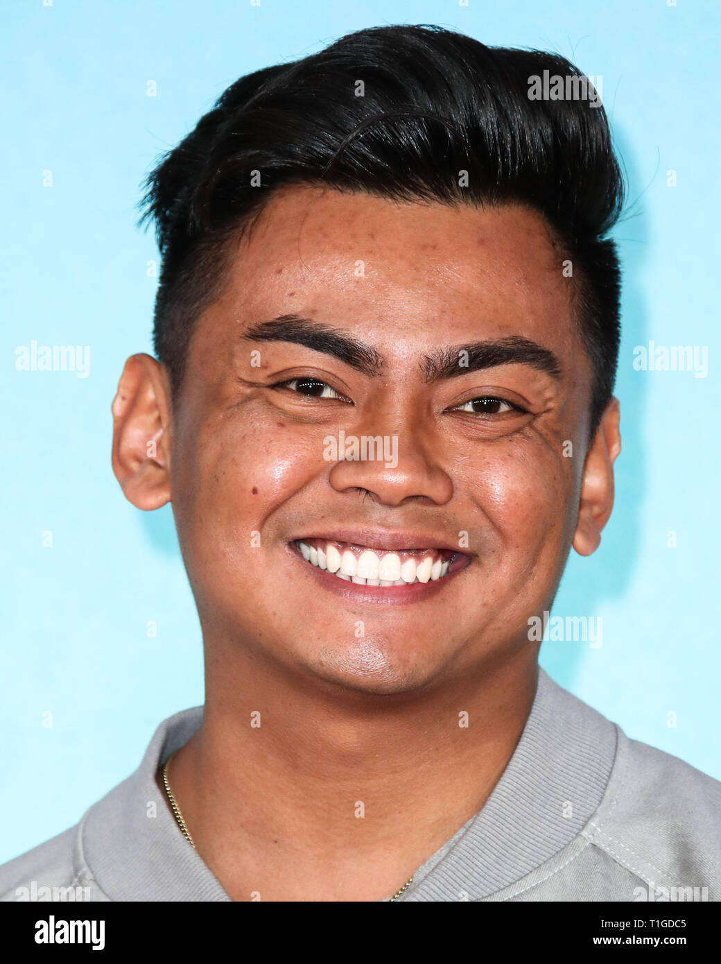 LOS ANGELES, CA, USA - MARCH 23: Guava Juice (Roi Fabito) arrives at  Nickelodeon's 2019 Kids' Choice Awards held at the USC Galen Center on  March 23, 2019 in Los Angeles, California,
