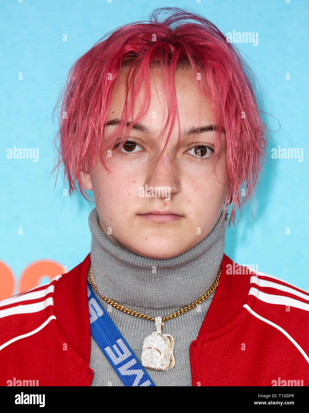 LOS ANGELES, CA, USA MARCH 23 Backpack Kid arrives at Nickelodeon's