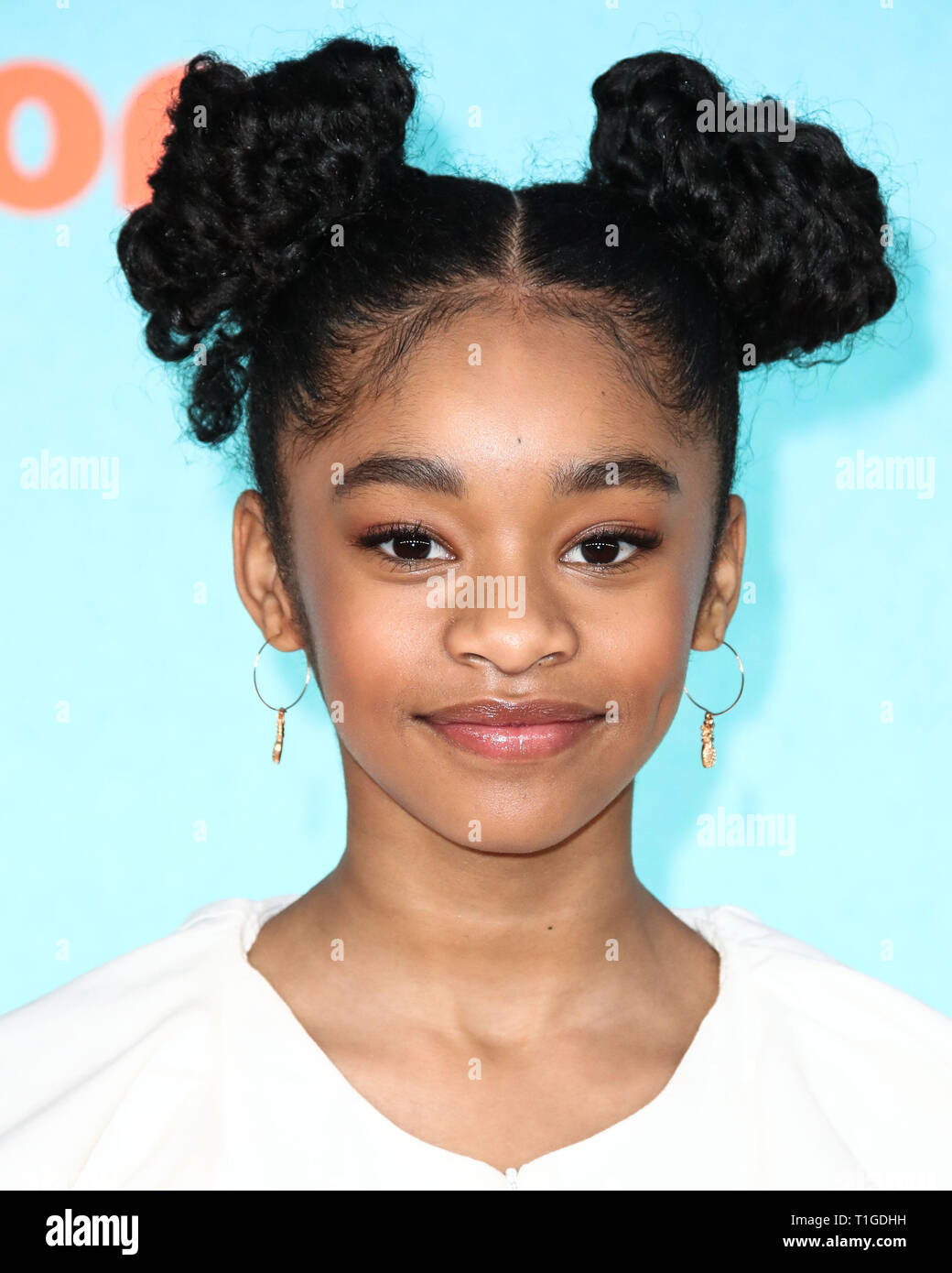 LOS ANGELES, CA, USA - MARCH 23: Akira Akbar arrives at Nickelodeon's