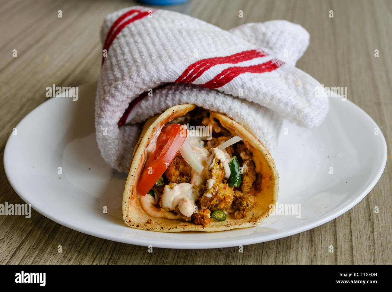 cloth wrapped sandwich Stock Photo