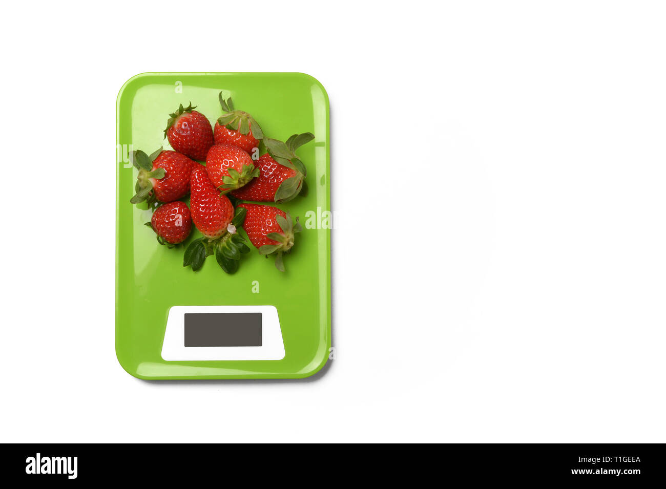 Strawberry On The Scales Stock Photo - Download Image Now - Weight Scale,  Food, Scale - iStock