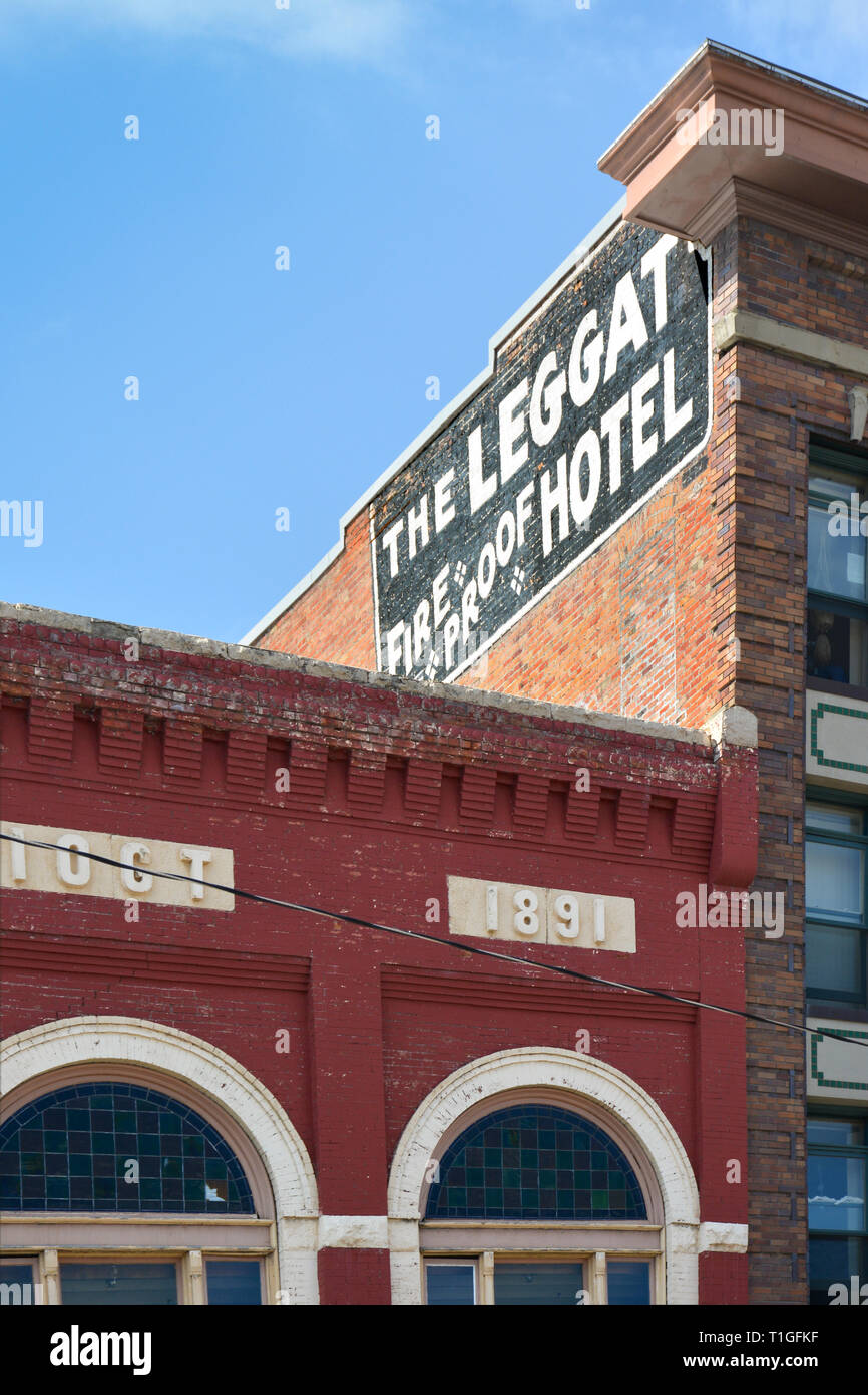 A cropped image of old historical buildings including the former Leggat