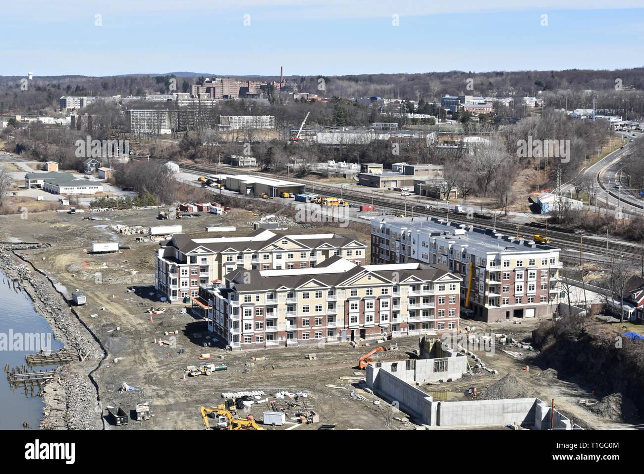 View of Poughkeepsie and the Hudson River as seen from the Walkway Over