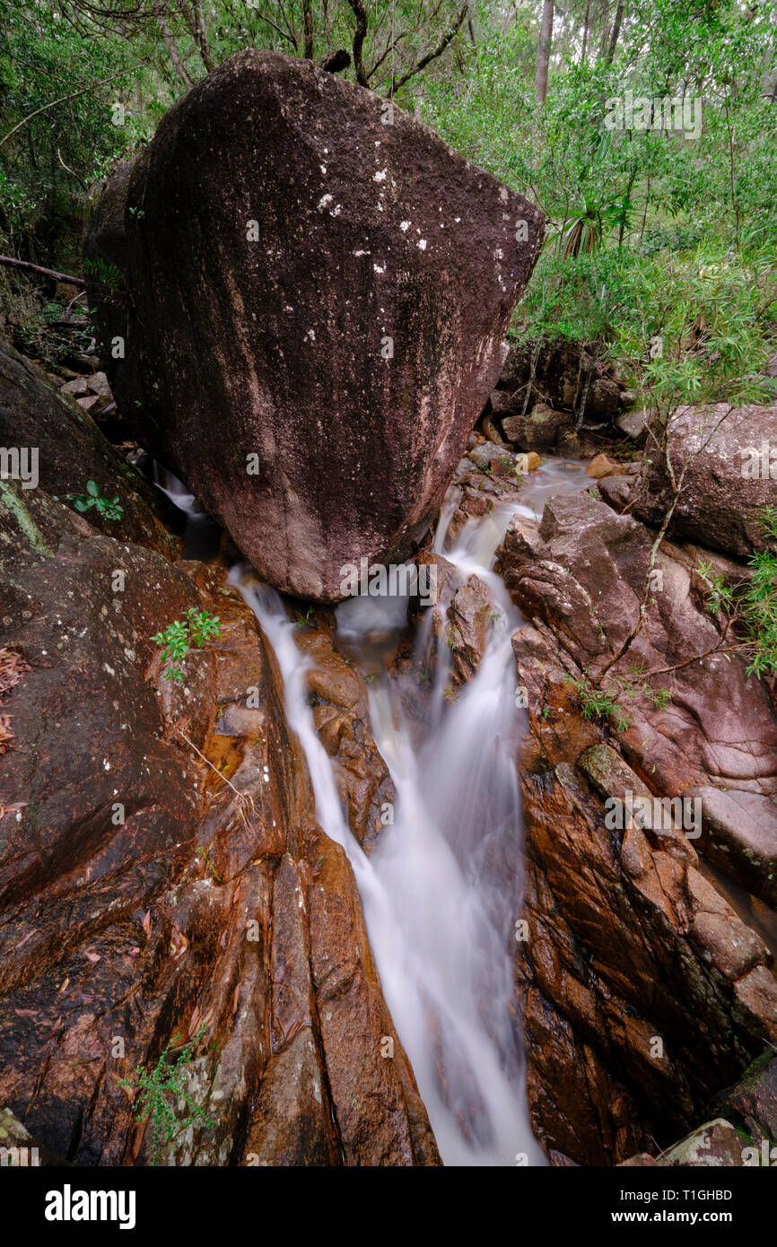 Noahs Ark Creek Waterfall at Paluma Range National Park, Townsville, Queensland, Australia Stock Photo