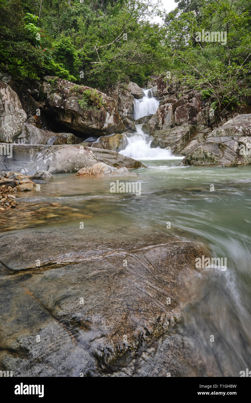 Crystal Creek Waterfall at Paluma Range National Park, Townsville, Queensland, Australia Stock Photo