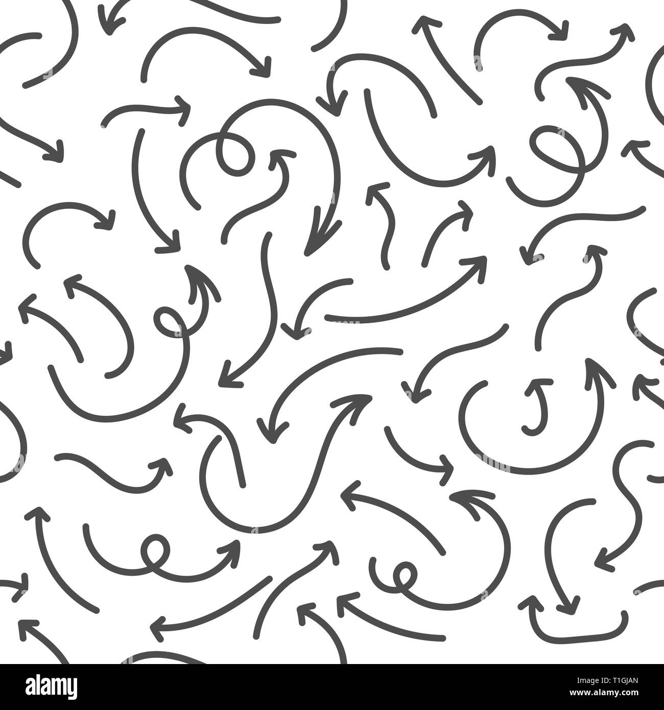 Hand drawn arrows seamless pattern. Creative abstract background ...