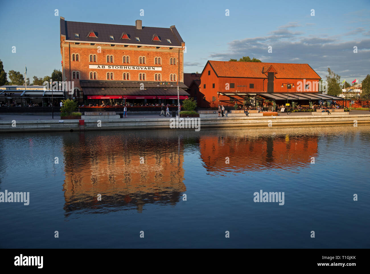 NYKÖPING 20170810 The harbor in Nyköping. Photo Jeppe Gustafsson Stock Photo