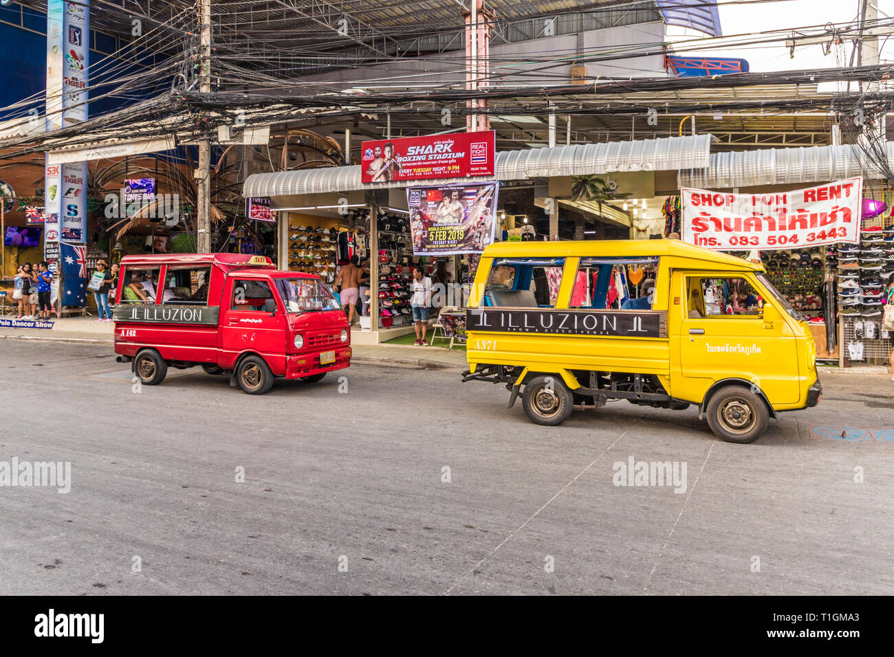 February 2019. Patong Thailand. Local transportation in Patong Thailand Stock Photo