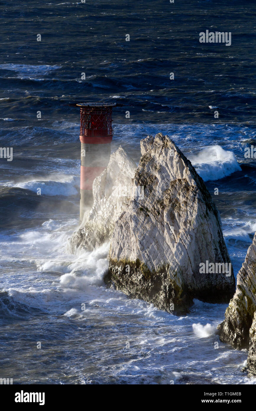 Needles isle of wight storm hires stock photography and images Alamy