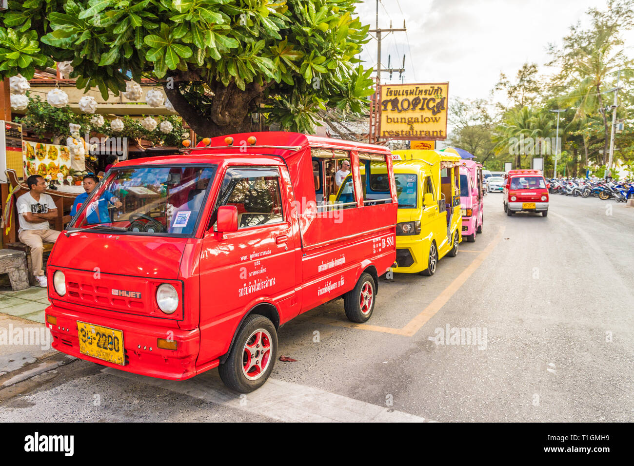 February 2019. Patong Thailand. Local transportation in Patong Thailand Stock Photo
