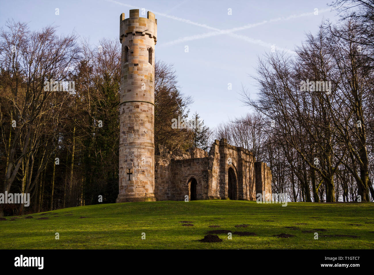 The Gothic Ruin, Hardwick Hall Estate, Sedgefield, Co. Durham, England, UK Stock Photo