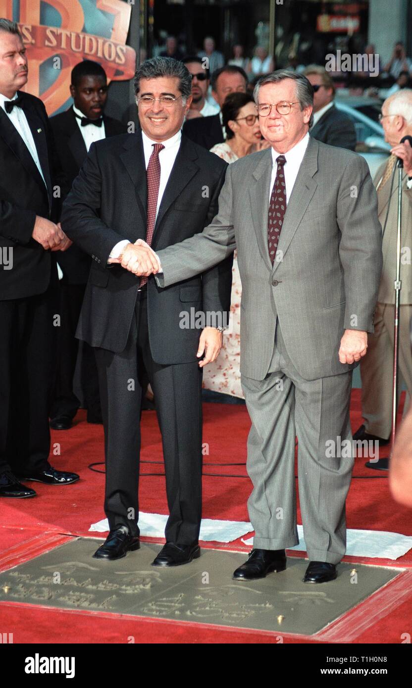 LOS ANGELES, CA. September 30, 1999:   Warner Bros. chairmen & co-CEOs Robert A. Daly (right) & Terry Semel at Mann's Chinese Theatre in Hollywood where they had their hand & footprints set in cement. © Paul Smith / Featureflash Stock Photo