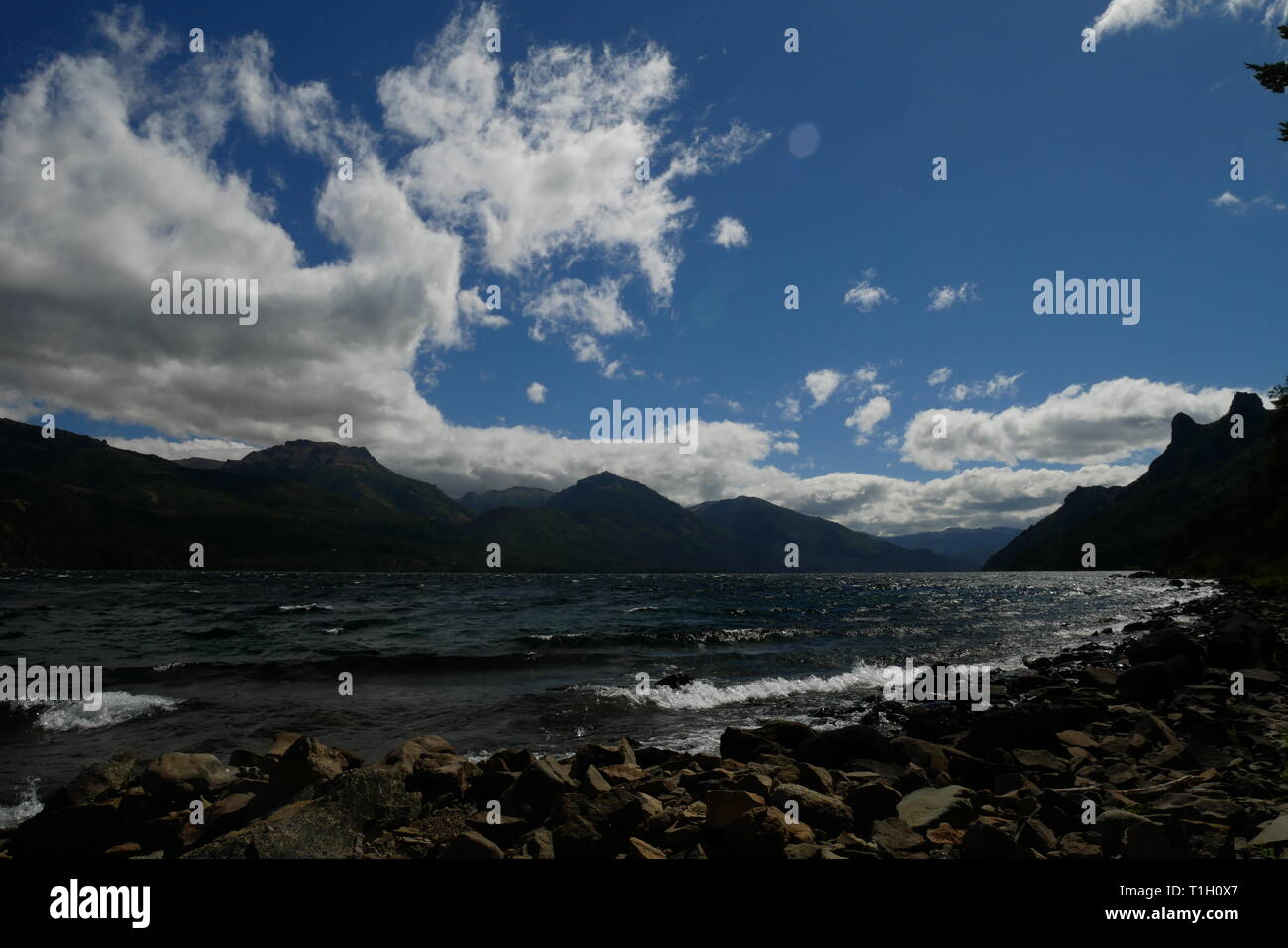 Lago Meliquina, Lake Patagonia Argentina Stock Photo