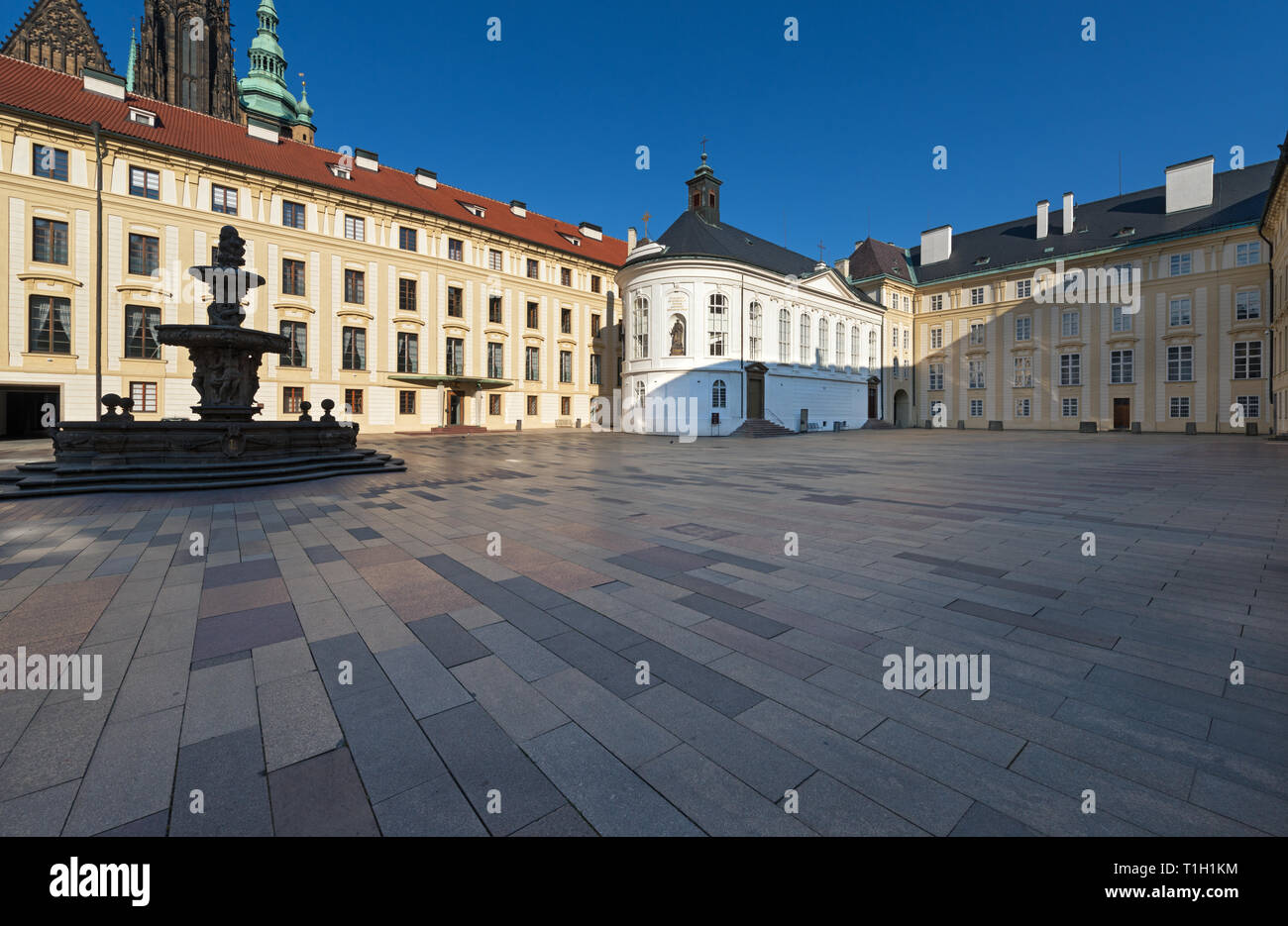 Prague Castle: 4th courtyard Stock Photo