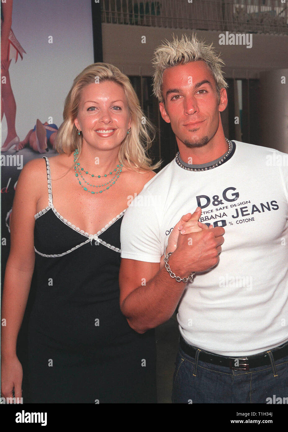 LOS ANGELES, CA. July 12, 1999: Actor DAN CORTESE & girlfriend at the Los  Angeles premiere of "Drop Dead Gorgeous" - a comedy following a small  town\