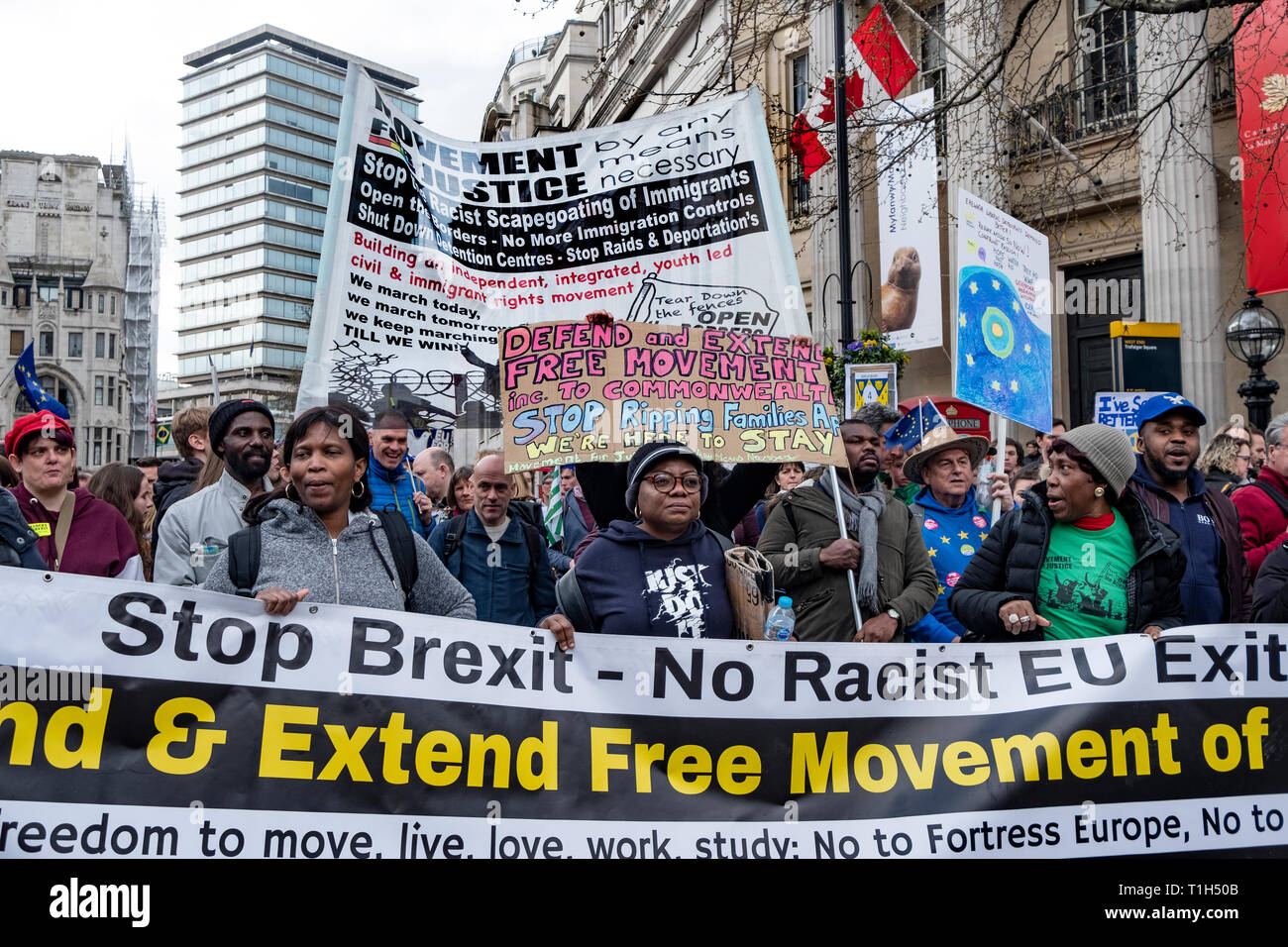 One million people marched through London on Peoples Vote anti-Brexit  protest 23 March 2019 Stock Photo