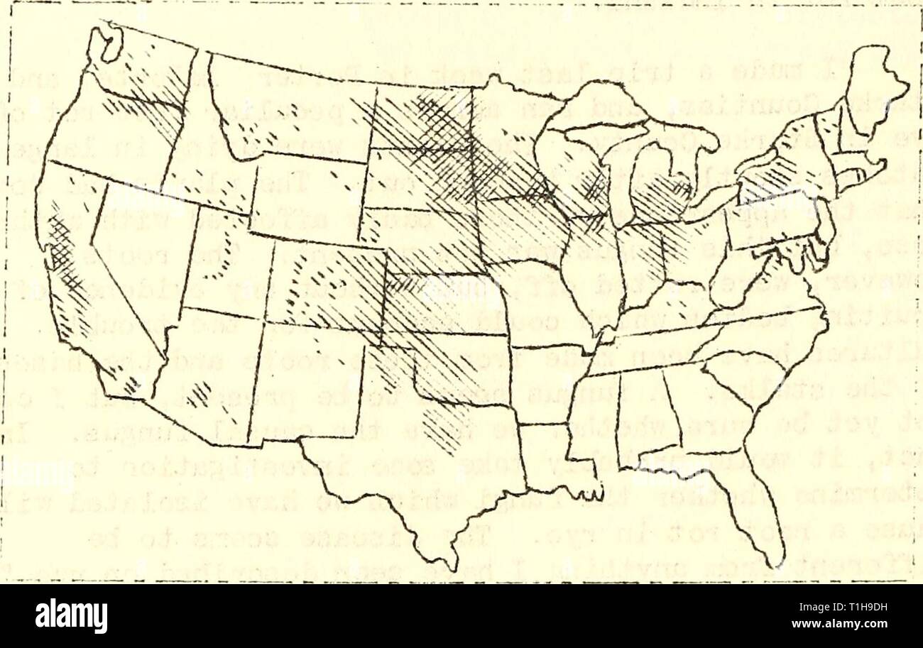Diseases of cereal and forage Diseases of cereal and forage crops in the United States in 1921  diseasesofcereal21stak Year: 1922  208 BiRLEr - Covered smut Covered snut caused by Ustilago hordei (Pers.) K. & S. Covered smut of barley is found practically wherever barley is grown, although during the past year it apparently did not do very much damage. The greatest reduction in yield is reported from Tennessee (4)- In Kentucky, according to Valleau, the loss was about 3; Pronme estimated that the yield    Pig. 1. Distribution of barley in the United States. (Map prepared in the Office of Farm Stock Photo
