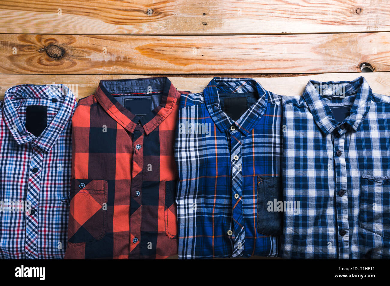 Black plaid shirts hi-res stock photography and images - Alamy