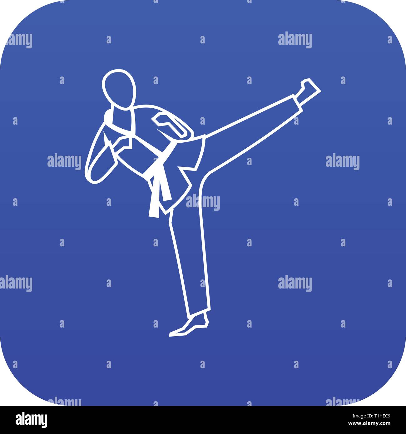 Wushu master icon digital blue Stock Vector Image & Art - Alamy