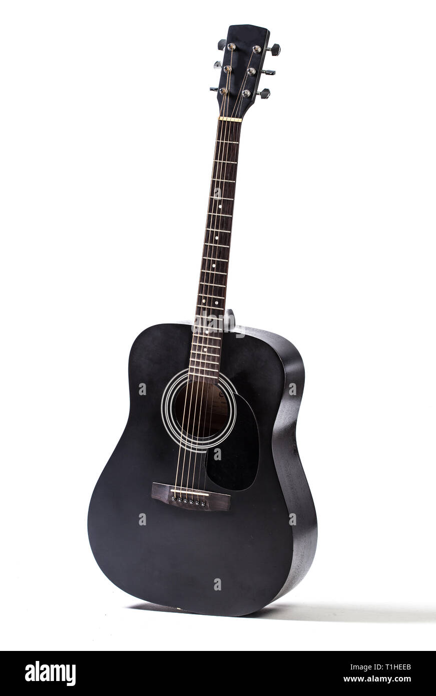 Black acoustic guitar Stock Photo Alamy