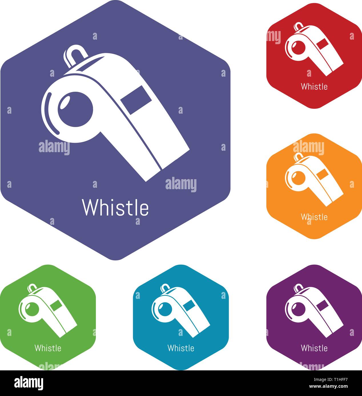Whistle icons vector hexahedron Stock Vector