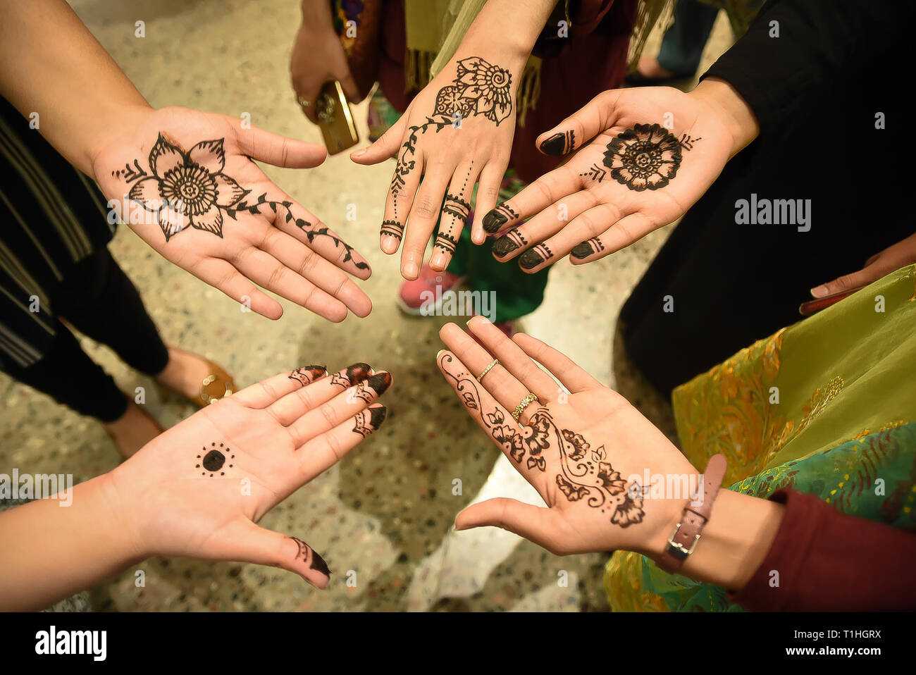 Traditional Pakistani Mehndi Stock Photo