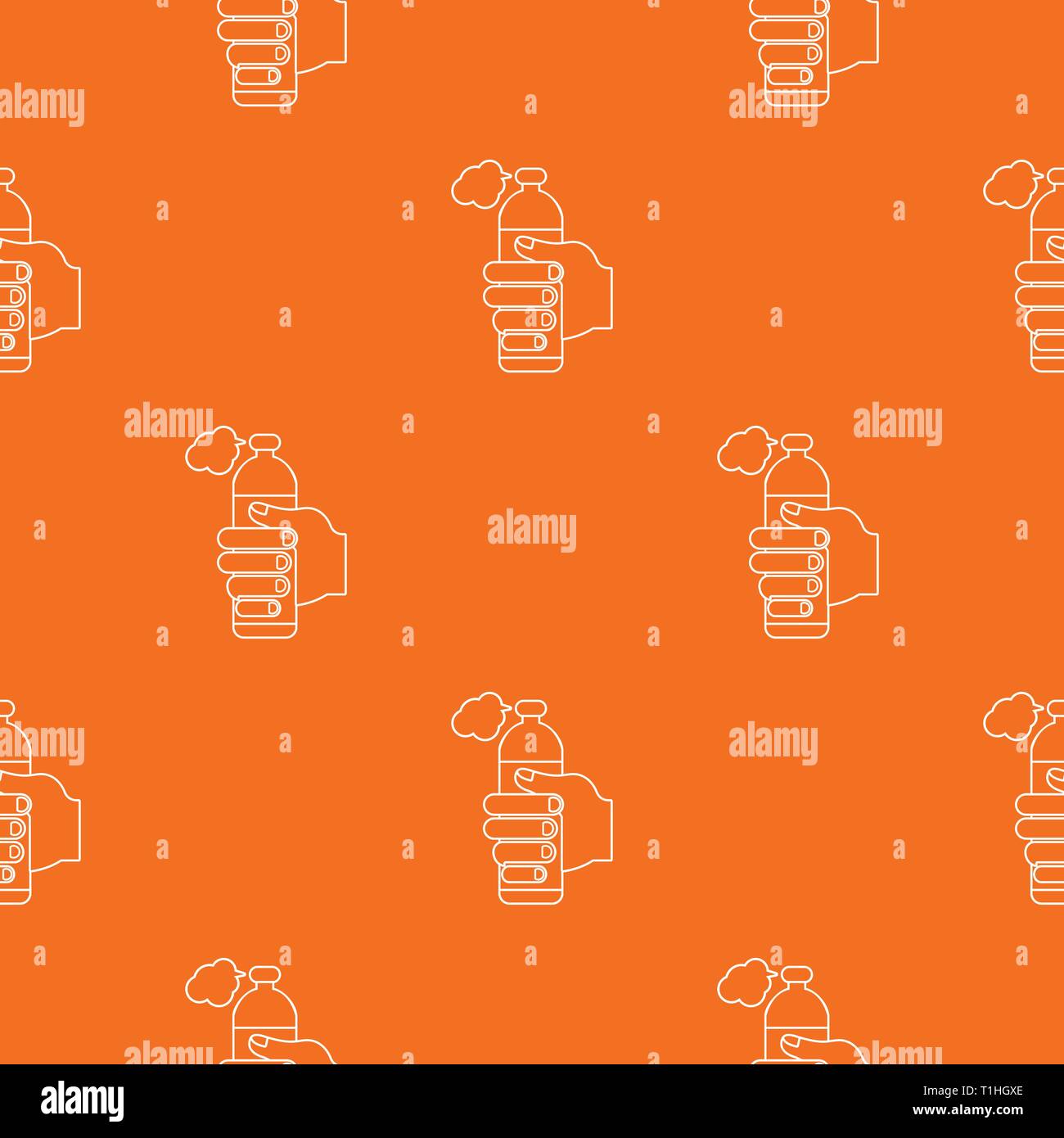 Spray insects pattern vector orange Stock Vector