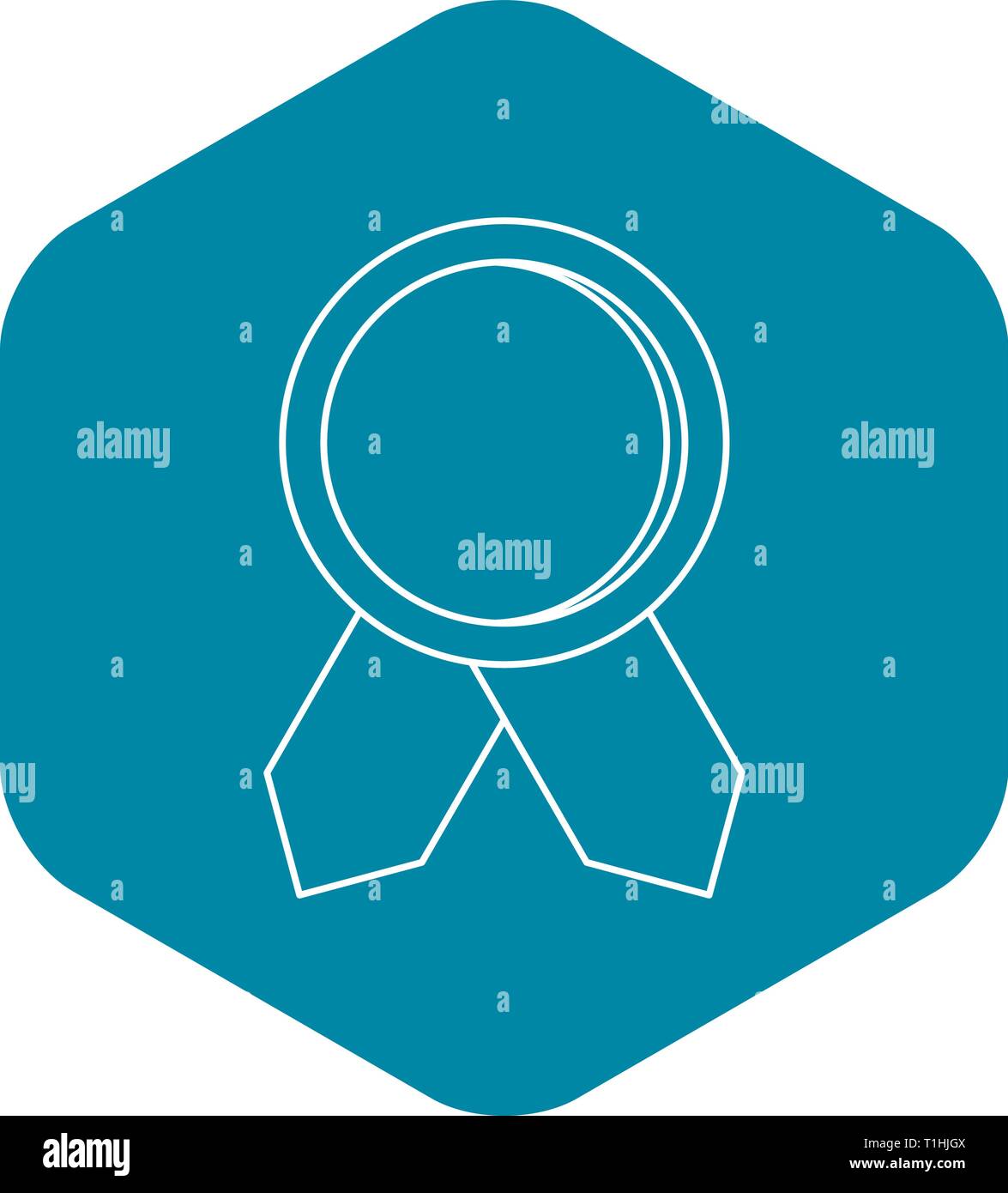 One round banner icon, outline style Stock Vector Image & Art - Alamy