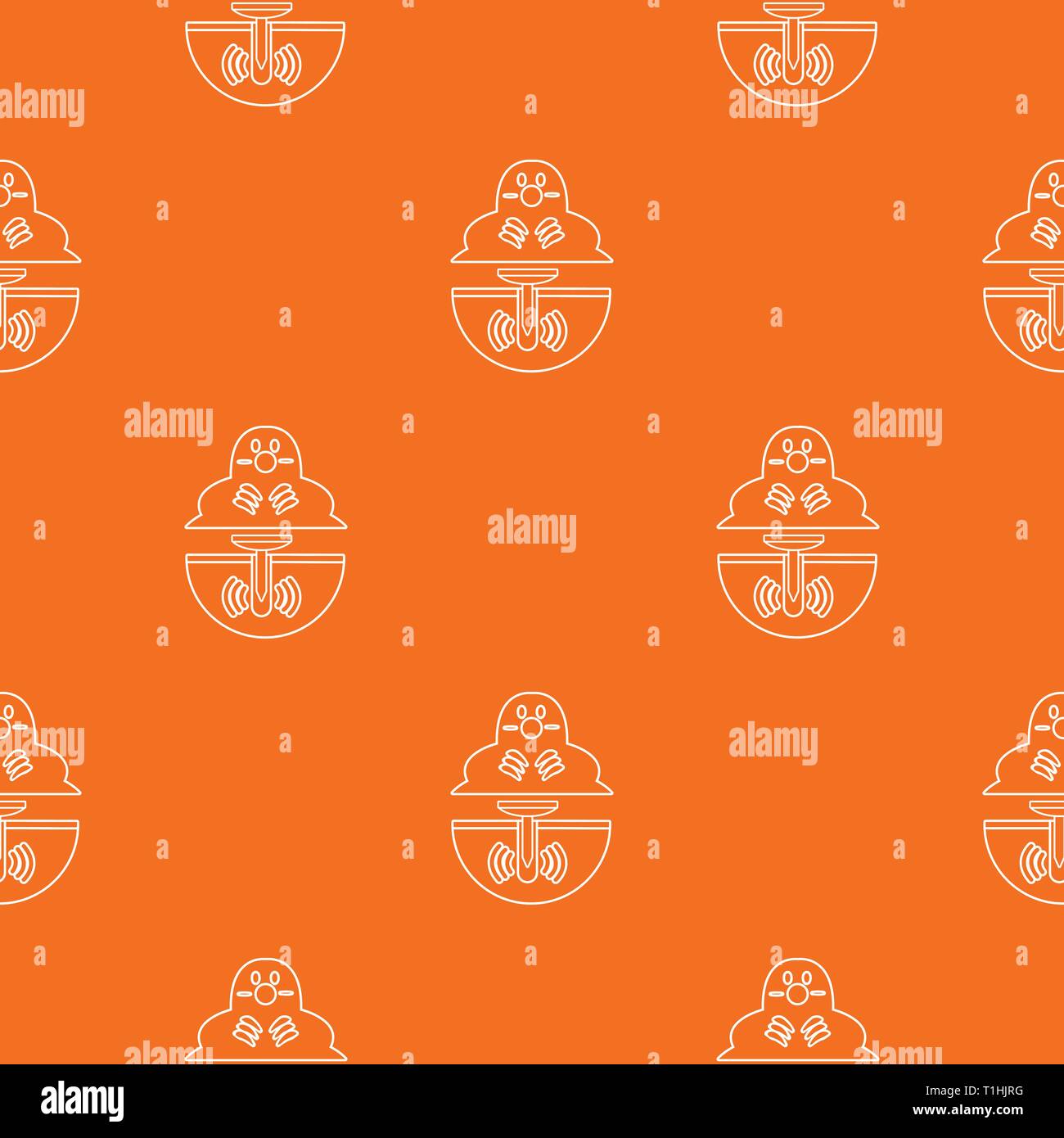 Mole pattern vector orange Stock Vector