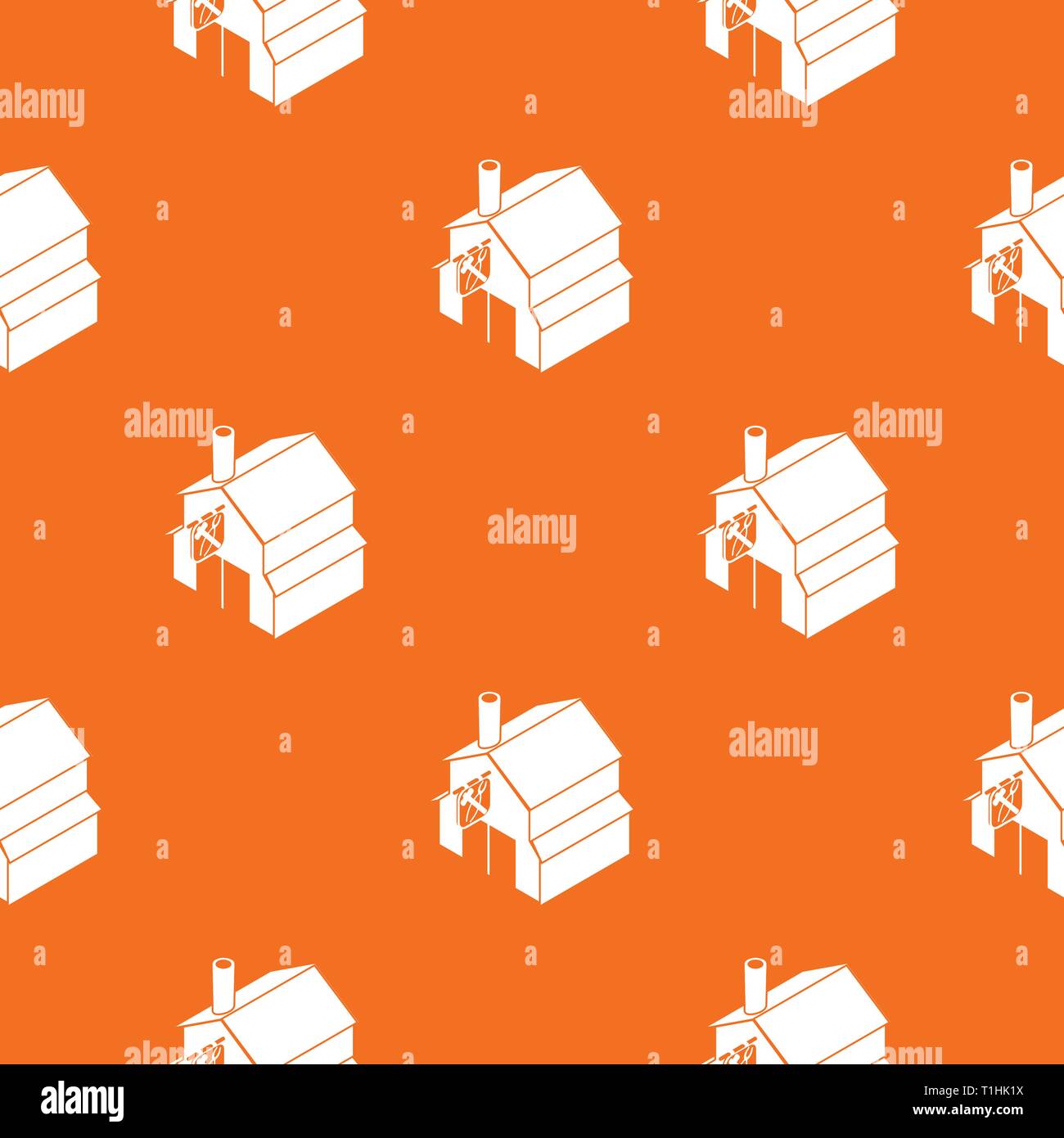 Smithy pattern vector orange Stock Vector