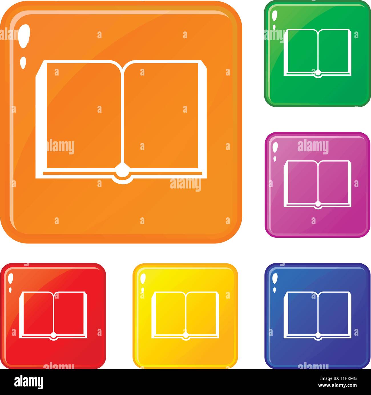 Stack money icons set vector color Stock Vector