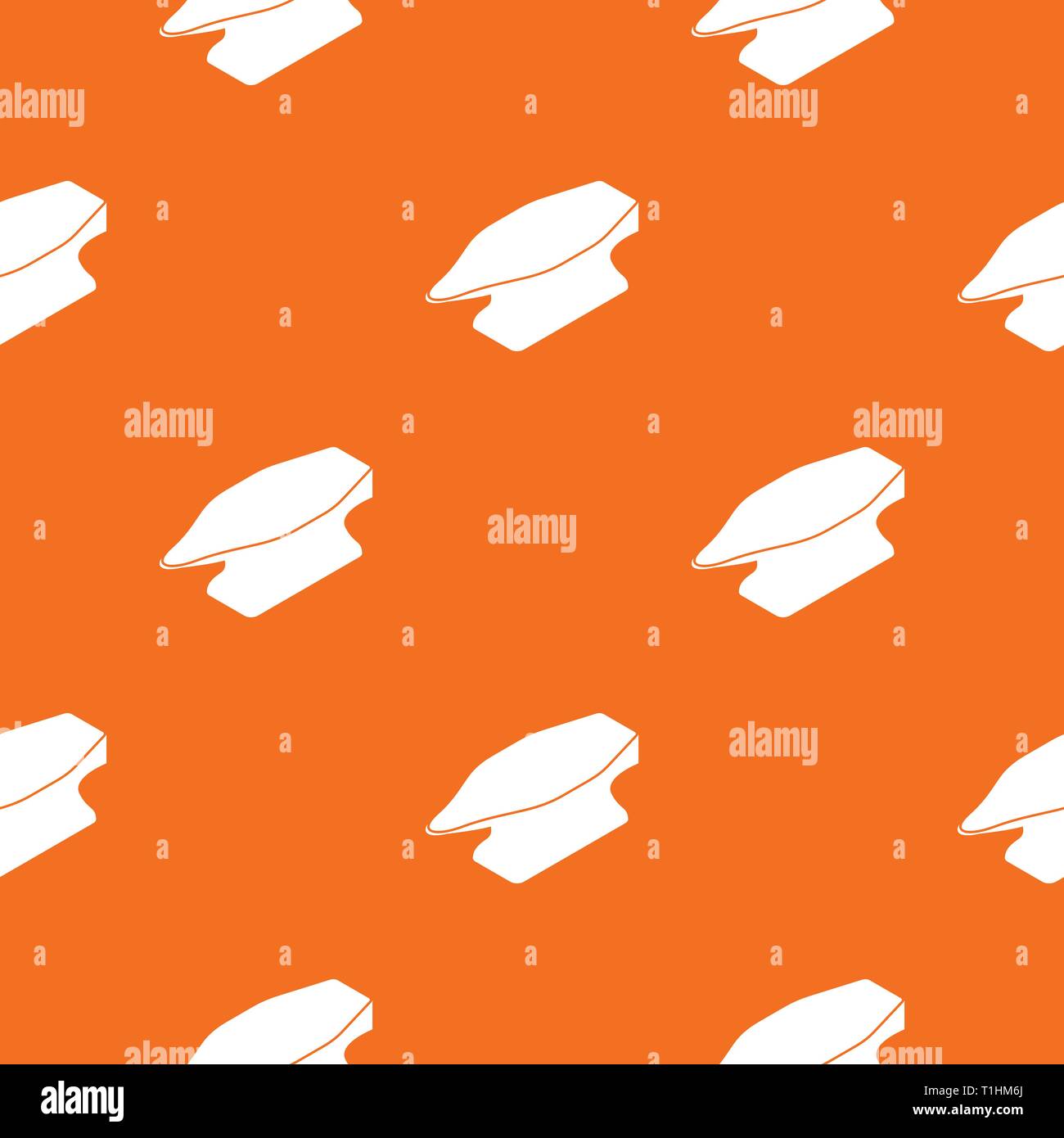 Anvil pattern vector orange Stock Vector