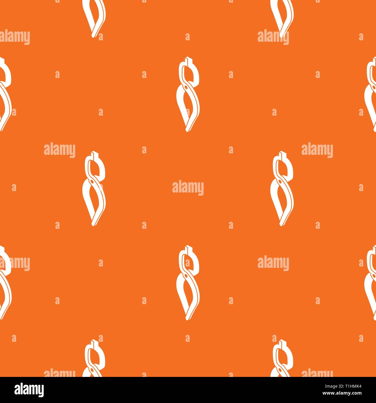 Blacksmith tong pattern vector orange Stock Vector