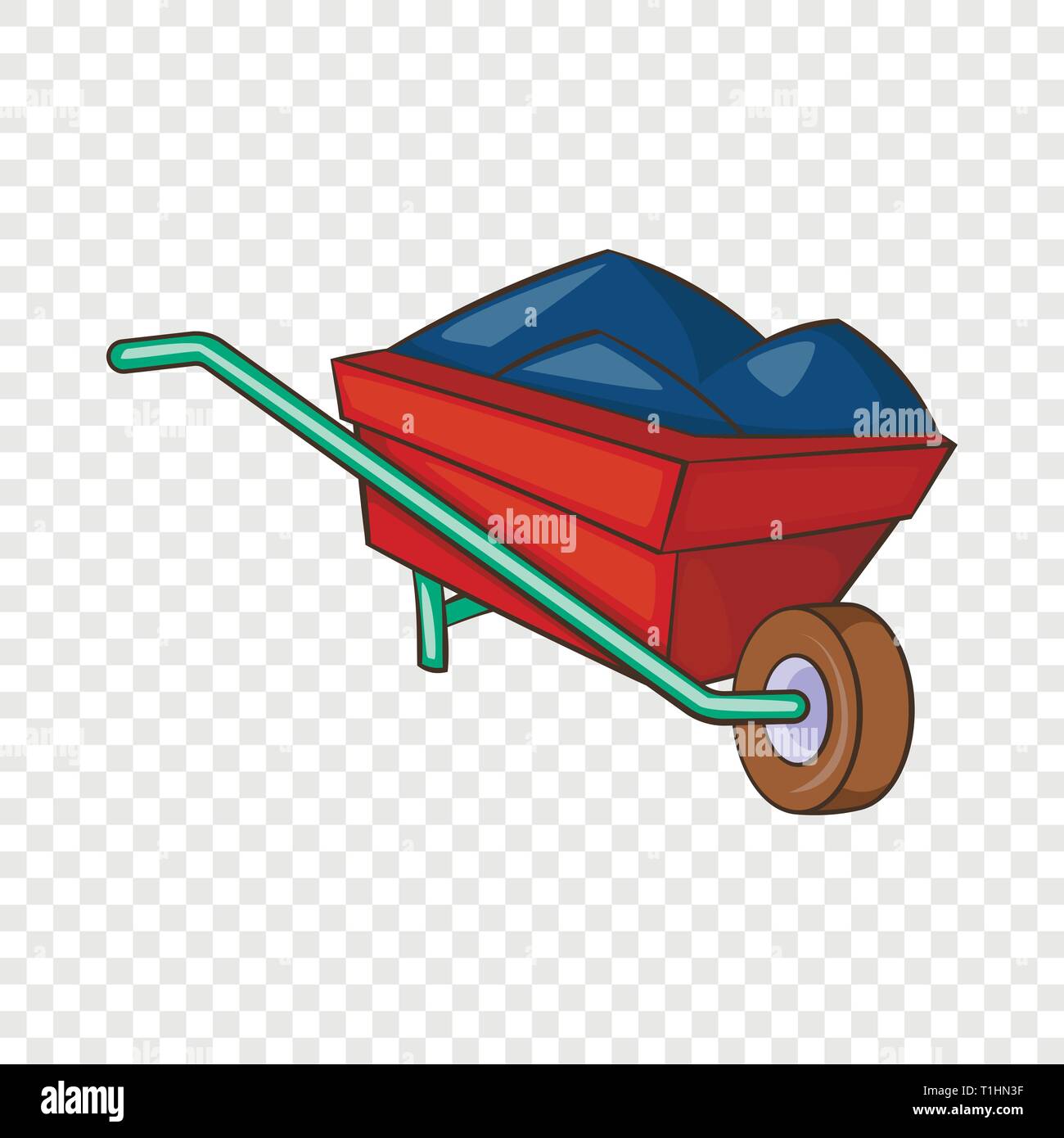 Wheelbarrow with earth icon, cartoon style Stock Vector Image & Art - Alamy